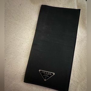 authentic prada checkbook / bill holder